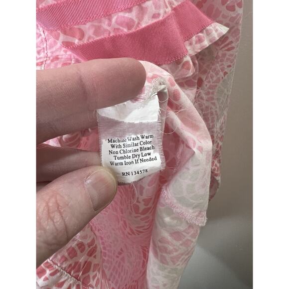 Vineyard Vines Women's Beach Cover Up Dress Size L Pink Resortcore Preppy Boho - Picture 5 of 8